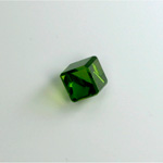 Cut Crystal Foiled Angled Cube 08MM OLIVINE