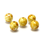 Czech Pressed Glass Bead - Smooth Round 08MM TRAVERTINE BROWN