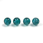 Czech Glass Lampwork Bead - Round 08MM FLAWED EMERALD