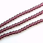 Czech Pressed Glass Bead - Smooth Round 04MM AMETHYST