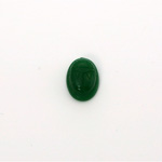German Plastic Flat Back Scarab - Oval 10x8MM CHRYSO