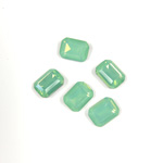 Cut Crystal Point Back Fancy Stone Foiled - Cushion Octagon 08x6MM OPAL GREEN