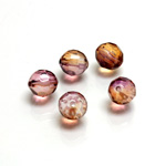 Plastic Bead - Transparent Faceted Round 08MM PURPLE PX597