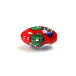 Glass Lampwork Bead - Oval Smooth 20x12MM VENETIAN RED