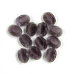 Fiber-Optic Flat Back Stone with Faceted Top and Table - Oval 08x6MM CAT'S EYE GREY