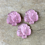 Czech Glass Flat Back Fancy Stone - Flower 14MM MATTE LIGHT AMETHYST