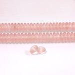 Czech Pressed Glass Bead - Smooth Rondelle 6MM MATTE ROSALINE