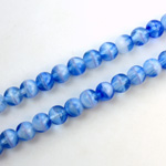 Czech Pressed Glass Bead - Smooth Round 06MM PORPHYR BLUE