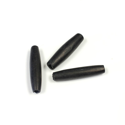 Genuine Bead Water Buffalo Horn Hairpipe 1 inch length BLACK