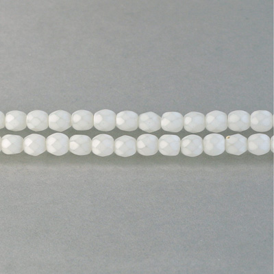 Czech Glass Fire Polish Bead - Round 04MM MATTE CRYSTAL 43402