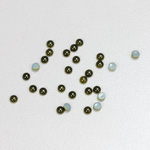 Glass Medium Dome Cabochon Pearl Spray Finish - Round 03MM HUNTER GREEN