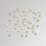Plastic Medium Dome Pearl Cabochon - Round 03MM CREME
