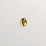 Glass Flat Back Rose Cut Faceted Foiled Stone - Oval 07x5MM TOPAZ