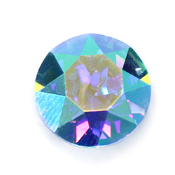 Aurora Crystal Point Back Foiled Chaton - 27MM AQUAMARINE AB #8002AB