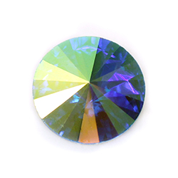 Aurora Crystal Point Back Foiled Rivoli - 14MM AQUAMARINE AB #8002AB