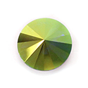 Aurora Crystal Point Back Foiled Rivoli - 14MM EMERALD AB #9021AB