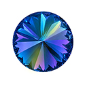 Aurora Crystal Point Back Foiled Rivoli - 14MM SAPPHIRE AB #7026AB