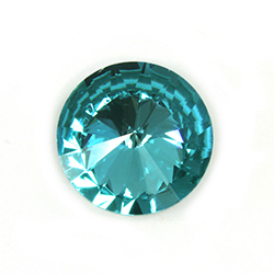 Aurora Crystal Point Back Foiled Rivoli - 10MM AQUAMARINE #8002