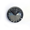 Aurora Crystal Point Back Foiled Rivoli - 10MM BLACK DIAMOND #1021