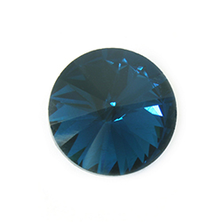 Aurora Crystal Point Back Foiled Rivoli - 08MM BLUE ZIRCON #8031