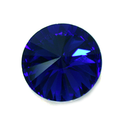 Aurora Crystal Point Back Foiled Rivoli - 12MM CAPRI BLUE #7021