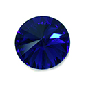 Aurora Crystal Point Back Foiled Rivoli - 12MM CAPRI BLUE #7021