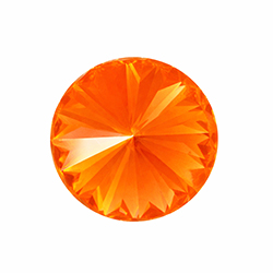 Aurora Crystal Point Back Unfoiled Rivoli - 12MM CRYSTAL ELECTRIC ORANGE #0401EOR
