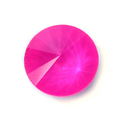 Aurora Crystal Point Back Unfoiled Rivoli - 12MM CRYSTAL ELECTRIC PINK #0401EPI