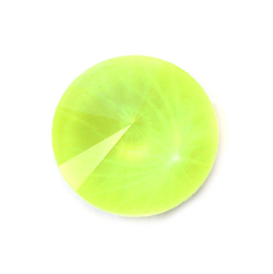 Aurora Crystal Point Back Unfoiled Rivoli - 12MM CRYSTAL ELECTRIC YELLOW #0401EYE