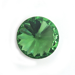 Aurora Crystal Point Back Foiled Rivoli - 14MM FERN GREEN #9012