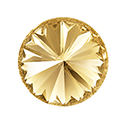 Aurora Crystal Point Back Foiled Rivoli - 12MM CRYSTAL GOLD SHADOW #0001GSH
