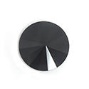 Aurora Crystal Point Back Foiled Rivoli - 10MM JET #1131