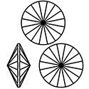 Aurora Crystal Point Back Foiled Rivoli - 08MM INDICOCLITE #8032