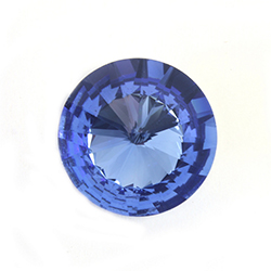 Aurora Crystal Point Back Foiled Rivoli - 10MM LIGHT SAPPHIRE #7002