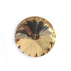 Aurora Crystal Point Back Foiled Rivoli - 18MM LIGHT SMOKE TOPAZ #3041