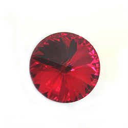 Aurora Crystal Point Back Foiled Rivoli - 16MM LIGHT SIAM #4002
