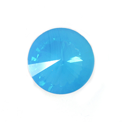 Aurora Crystal Point Back Foiled Rivoli - 18MM CARIBBEAN BLUE OPAL #8221