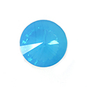 Aurora Crystal Point Back Foiled Rivoli - 18MM CARIBBEAN BLUE OPAL #8221