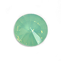 Aurora Crystal Point Back Foiled Rivoli - 10MM CHRYSOLITE OPAL #9201