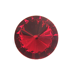 Aurora Crystal Point Back Foiled Rivoli - 12MM RUBY #4032