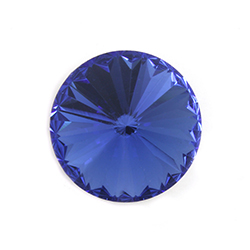 Aurora Crystal Point Back Foiled Rivoli - 16MM SAPPHIRE #7026