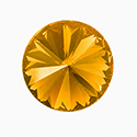 Aurora Crystal Point Back Foiled Rivoli - 14MM SUNFLOWER #3013