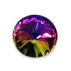 Aurora Crystal Point Back Foiled Rivoli - 12MM VOLCANO #0001VOL