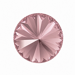 Aurora Crystal Point Back Foiled Rivoli - 12MM VINTAGE ROSE #5006