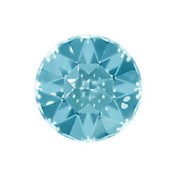 Aurora Crystal Point Back Foiled Chaton - 27MM AQUAMARINE #8002
