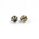 Metalized Plastic Bead - Melon Round 09MM ANT GOLD