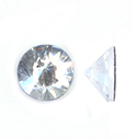 Aurora Crystal Flat Back Hot Fix  Stone - Round Spike Cone ss34 CRYSTAL #0001