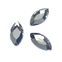 Aurora Crystal Flat Back Hot Fix Fancy Stone - Navette 08X4MM BLACK DIAMOND #1021