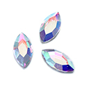 Aurora Crystal Flat Back Fancy Stone - Navette 06x3MM CRYSTAL AB Foiled #0001AB