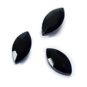 Aurora Crystal Flat Back Fancy Stone - Navette 06x3MM JET Unfoiled #1131
